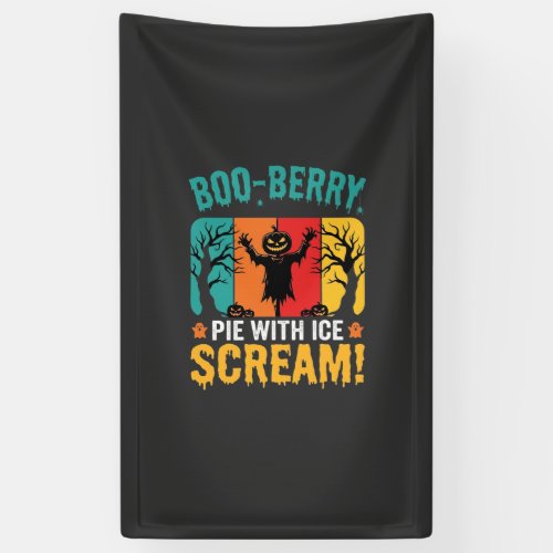 Boo-Berry Pie Halloween Ice Scream Design Banner