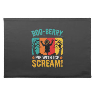 Boo-Berry Pie Halloween Ice Scream Design Cloth Placemat