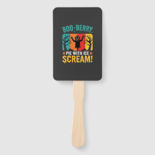 Boo-Berry Pie Halloween Ice Scream Design Hand Fan