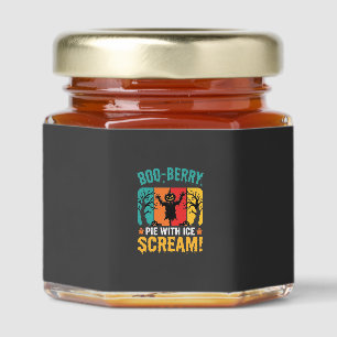 Boo-Berry Pie Halloween Ice Scream Design Honey Jar Favors