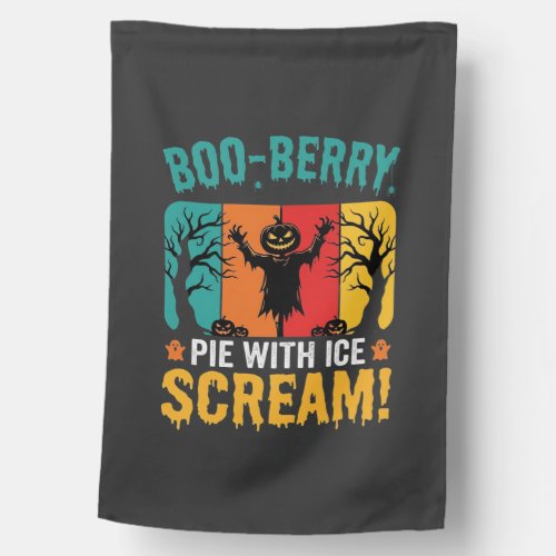 Boo-Berry Pie Halloween Ice Scream Design House Flag