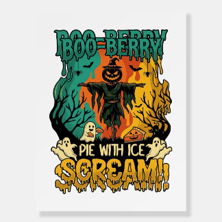 Boo Berry Pie Ice Scream Pumpkin Scarecrow Hallowe Foam Board