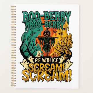 Boo Berry Pie Ice Scream Pumpkin Scarecrow Hallowe Planner