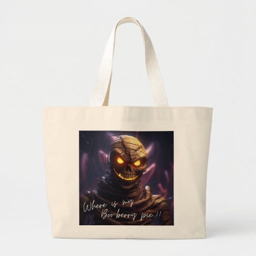Boo Berry Pie Large Tote Bag
