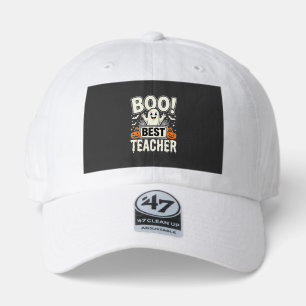 Boo Best Teacher Halloween Ghost Design_1 47 Brand Hat