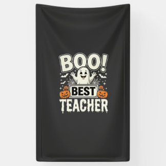 Boo Best Teacher Halloween Ghost Design_1 Banner