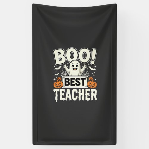 Boo Best Teacher Halloween Ghost Design_1 Banner