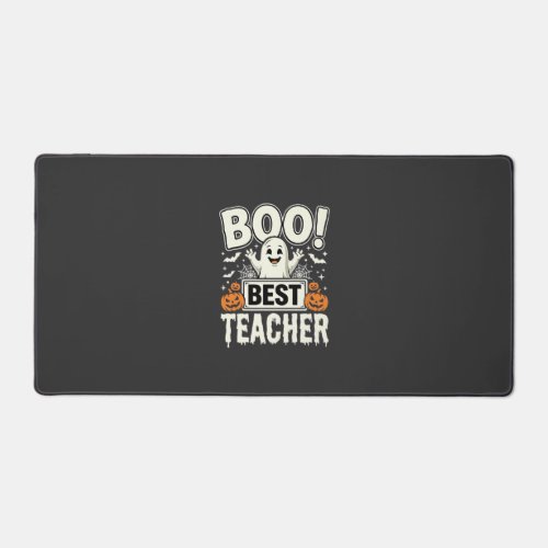 Boo Best Teacher Halloween Ghost Design_1 Desk Mat