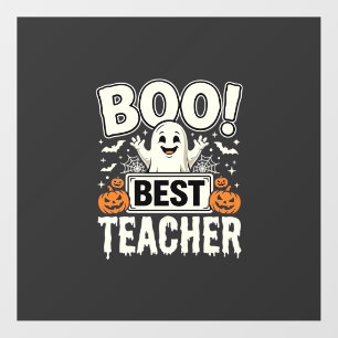 Boo Best Teacher Halloween Ghost Design_1 Floor Decals
