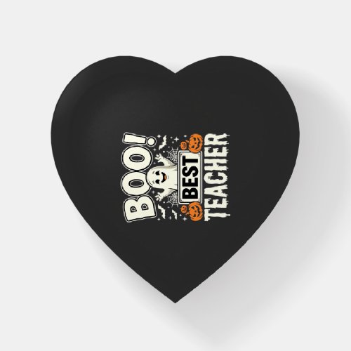 Boo Best Teacher Halloween Ghost Design_1 Paperweight