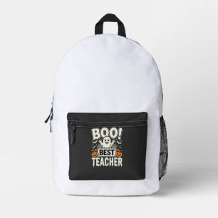 Boo Best Teacher Halloween Ghost Design_1 Printed Backpack