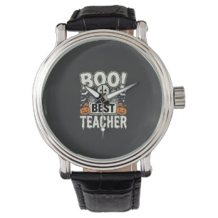 Boo Best Teacher Halloween Ghost Design_1 Watch