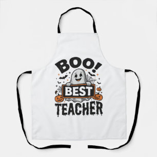 Boo Best Teacher Vintage Halloween Teacher Design_ Apron