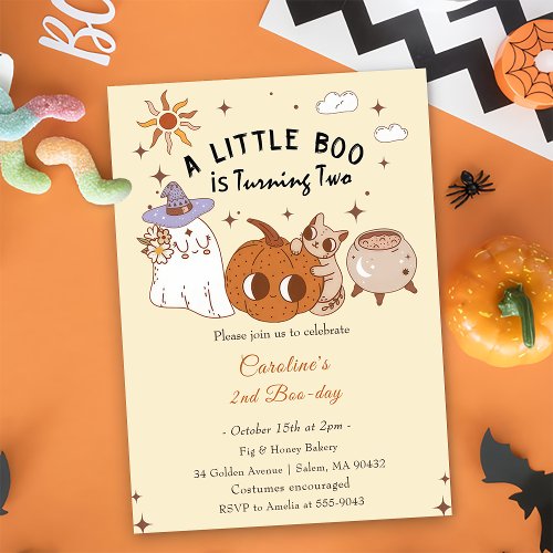 Boo Birthday A Little Boo Is Turning Two Invitation