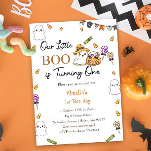 Boo Birthday Our Little Boo Is Turning One Invitation
