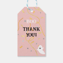 Boo Birthday Party Thank You Favor Tags