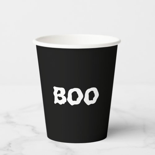 Boo black and white spooky Halloween  Paper Cups