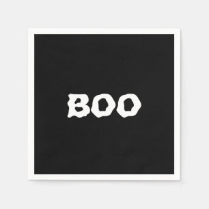 Boo black and white spooky Halloween paper Napkins