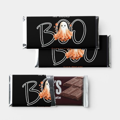 Boo Black Halloween Family Name Hershey Bar Favors