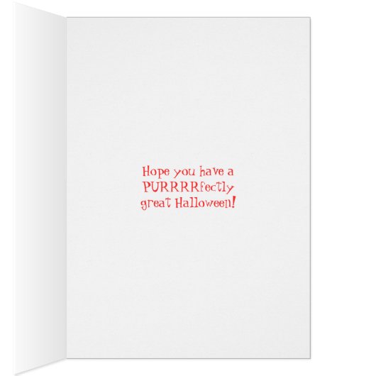 Boo Black Kitty Halloween Card (Inside (Right))