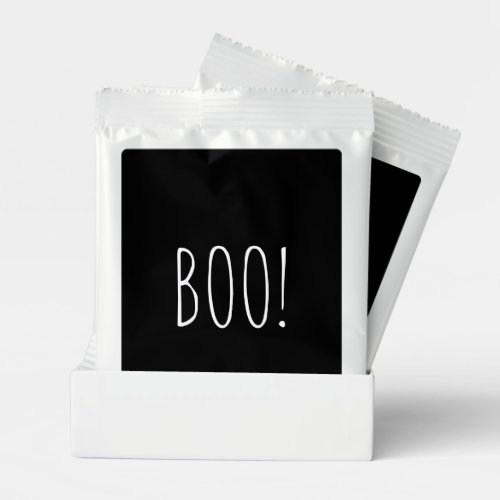 Boo black simple typography funny cute Halloween Hot Chocolate Drink Mix