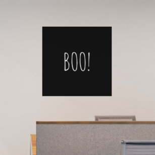 Boo black spooky typography minimalist Halloween Wall Decal