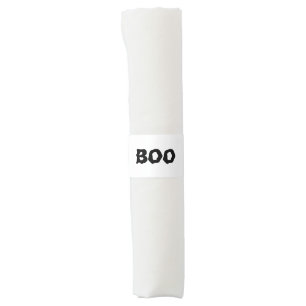 Boo black & white spooky Halloween Napkin Bands