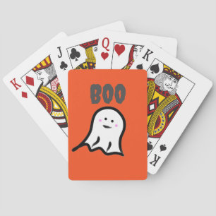 Boo! Blushing Ghost Cute Halloween  Poker Cards