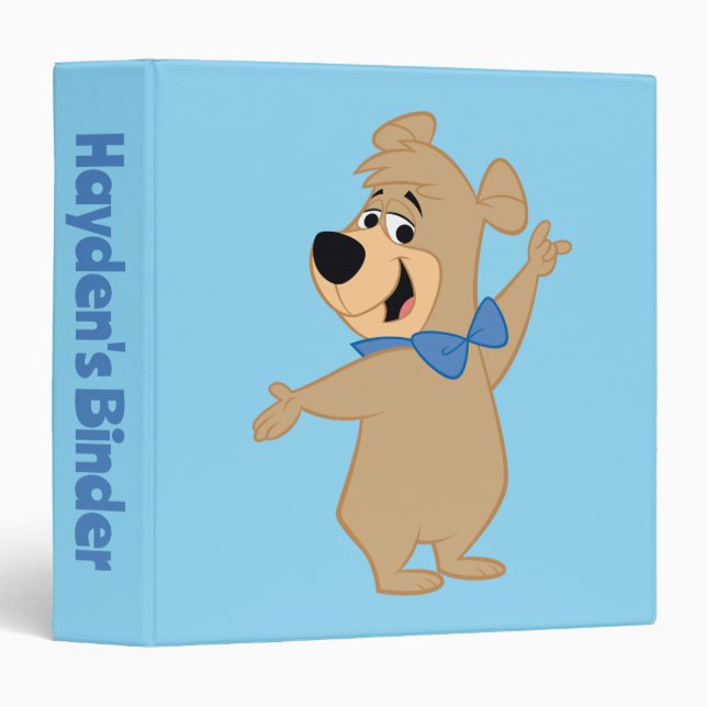 Boo-Boo Bear Arms Wide 3 Ring Binder (Front/Spine)
