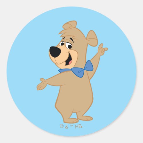 Boo_Boo Bear Arms Wide Classic Round Sticker