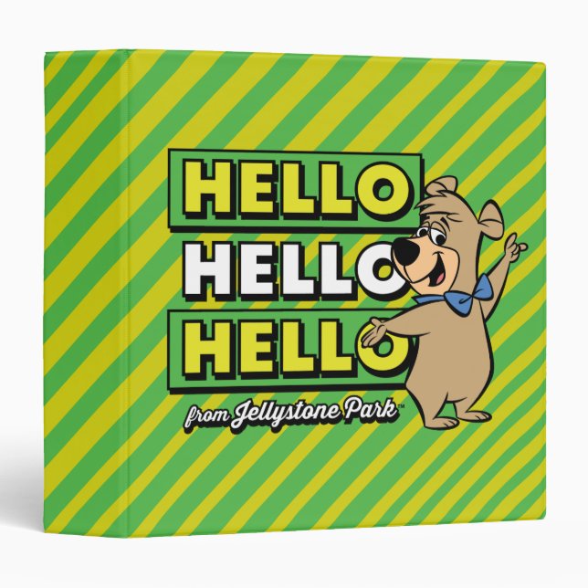 Boo-Boo Bear Hello Hello Hello From Jellystone 3 Ring Binder (Front/Spine)