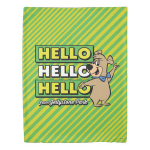 Boo-Boo Bear Hello Hello Hello From Jellystone Duvet Cover