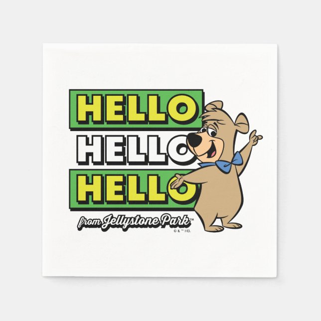 Boo-Boo Bear Hello Hello Hello From Jellystone Napkins (Front)