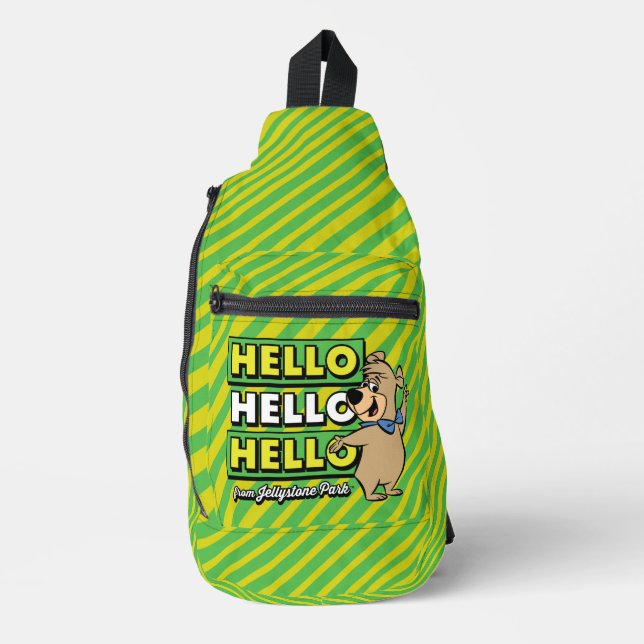 Boo-Boo Bear Hello Hello Hello From Jellystone Sling Bag (Front)