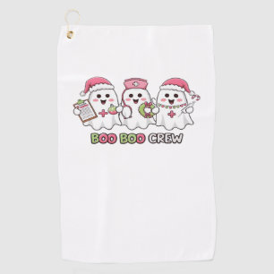 Boo Boo Crew Christmas, Ghost Nurse Oversized T-Sh Golf Towel