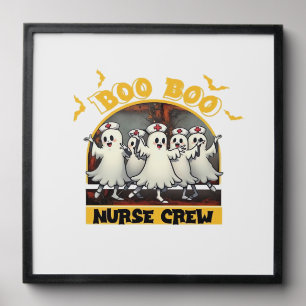 BOO BOO CREW CLASSIC NURSE HALLOWEEN T-SHIRT Overs Peel And Stick Photo Tile