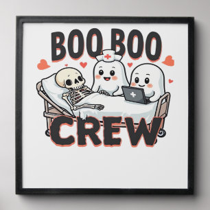 Boo Boo Crew Cute Halloween Nurse Ghosts Essential Peel And Stick Photo Tile