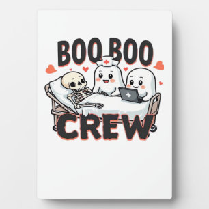 Boo Boo Crew Cute Halloween Nurse Ghosts Essential Plaque