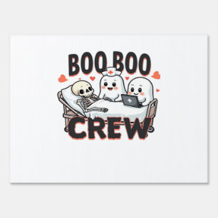 Boo Boo Crew Cute Halloween Nurse Ghosts Essential Sign