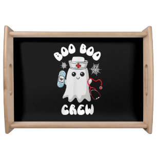 Boo Boo Crew Cute Nurse Ghost Funny Halloween Serving Tray