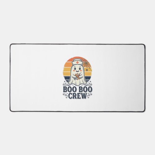 Boo Boo Crew Cute Nurse Ghost Halloween Shirt Desi Desk Mat