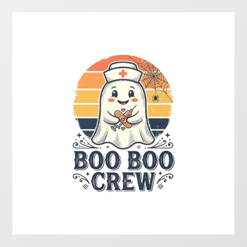 Boo Boo Crew Cute Nurse Ghost Halloween Shirt Desi Floor Decals