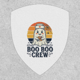 Boo Boo Crew Cute Nurse Ghost Halloween Shirt Desi Patch