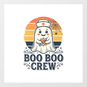 Boo Boo Crew Cute Nurse Ghost Halloween Shirt Desi Window Cling