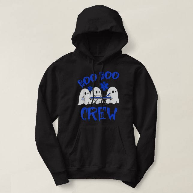 Boo Boo Crew Funny Ghost EMS EMT Paramedic Nurse H Hoodie (Design Front)