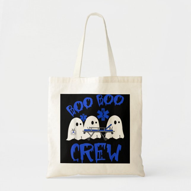 Boo Boo Crew Funny Ghost EMS EMT Paramedic Nurse H Tote Bag (Front)