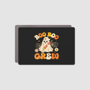 Boo Boo Crew Funny Ghost For Nurse, Retro Hallowee Car Magnet
