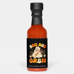 Boo Boo Crew Funny Ghost For Nurse, Retro Hallowee Hot Sauces