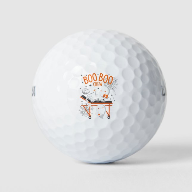 Boo Boo Crew Ghost Doctor Paramedic EMT Nurse Hall Golf Balls (Front)