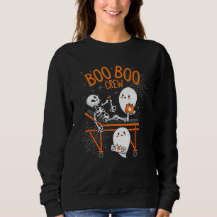 Boo Boo Crew Ghost Doctor Paramedic EMT Nurse Hall Sweatshirt